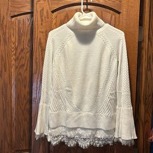Banana Republic turtleneck lace sweater